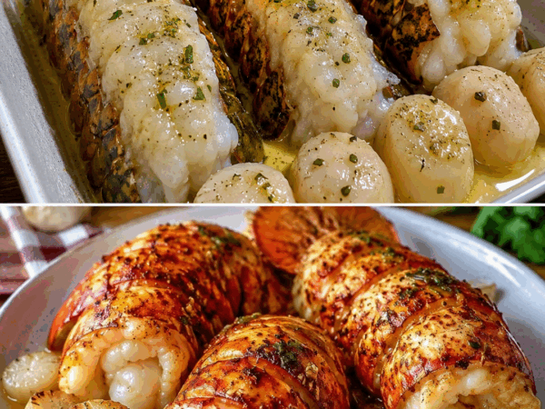 Butterzarte Hummerschwänze mit Knoblauchbutter und Jakobsmuscheln – dieses Ofengericht sieht luxuriös aus und gelingt erstaunlich einfach