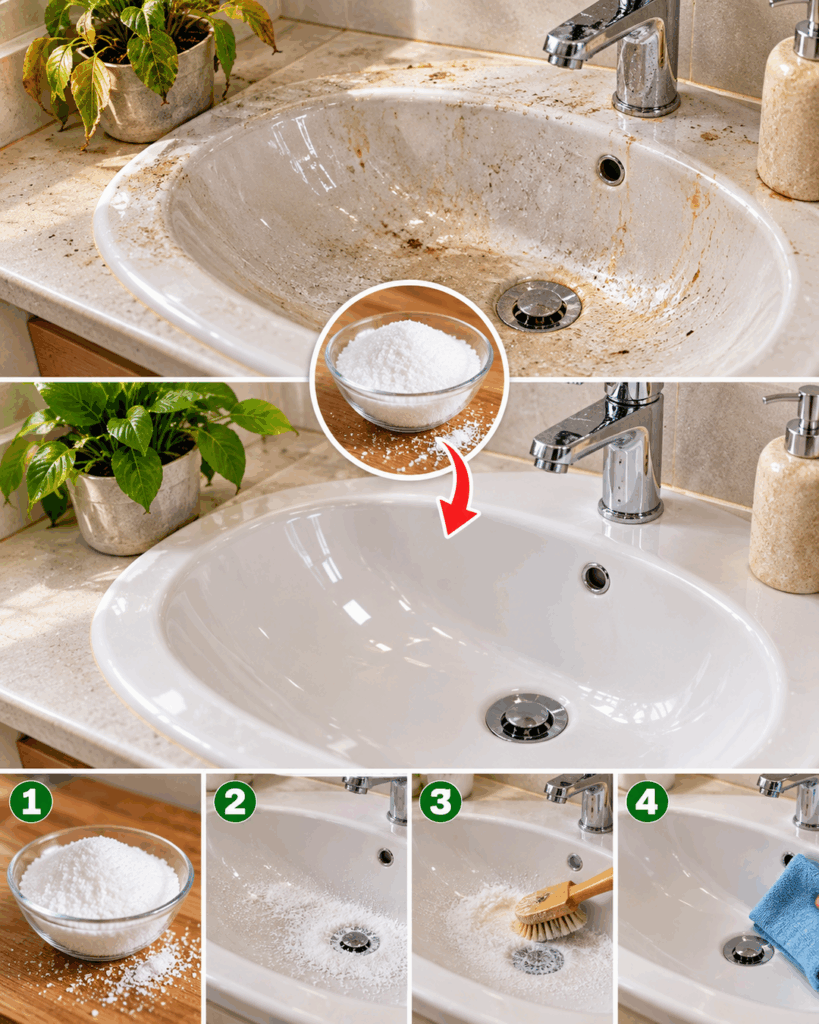 Mit Natron zum sauberen Waschbecken: So verschwinden Seifenreste, Schmutz und matte Ablagerungen schonend