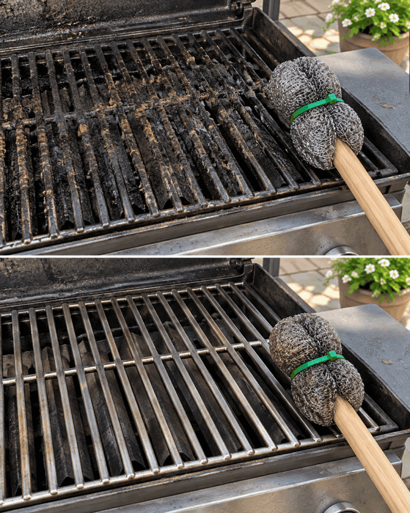 Eingebrannter Grillrost? Dieser selbst gemachte Langstiel-Schrubber löst hartnäckige Rückstände
