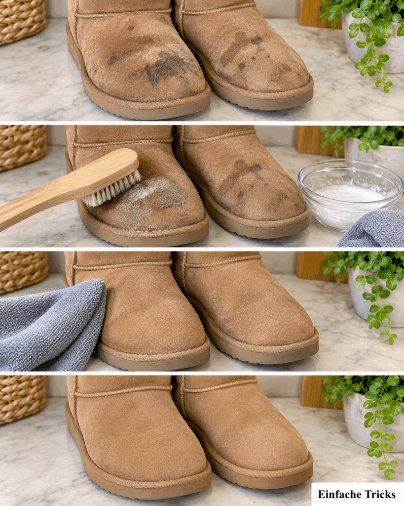 Wildlederschuhe voller Flecken? Mit dieser schonenden Methode sehen sie wieder gepflegt aus