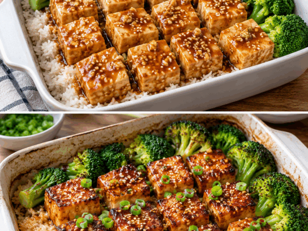 Knuspriger Sesam-Tofu mit Brokkoli und Reis – so lecker, dass selbst Tofu-Skeptiker zugreifen