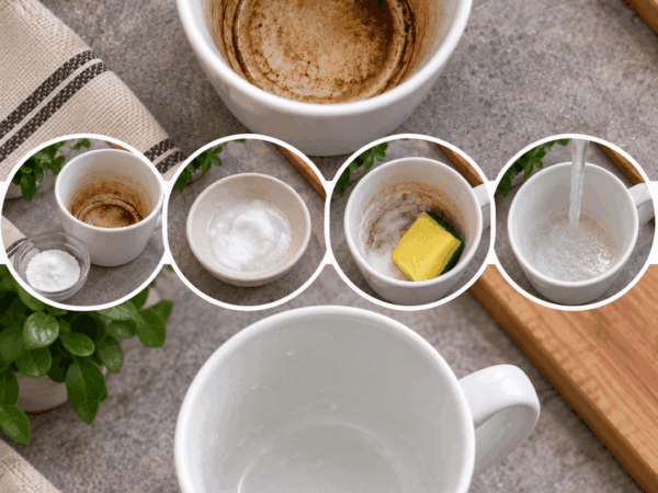 Braune Kaffee- und Teeränder in der Tasse? Mit dieser sanften Natronpaste wird sie wieder sauber