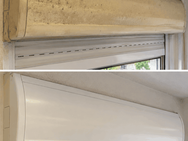 Dieser einfache Trick lässt vergilbte Rollladenkästen wieder sauber aussehen – so entfernst du hartnäckigen Staub richtig