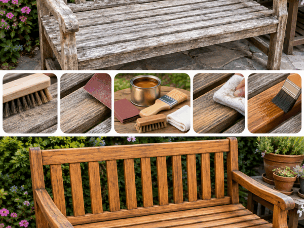 Verwitterte Gartenbank retten: So wird graues Holz wieder schön und wetterfest