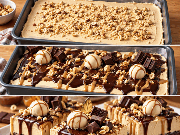 Schoko-Karamell-Brownie-Traum mit Haselnusscreme – saftig, cremig und unwiderstehlich