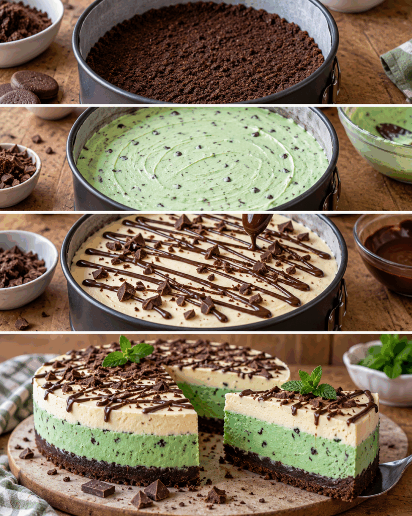 Cremige Schoko-Minz-Torte ohne Backen – herrlich frisch, schokoladig und ein echter Hingucker