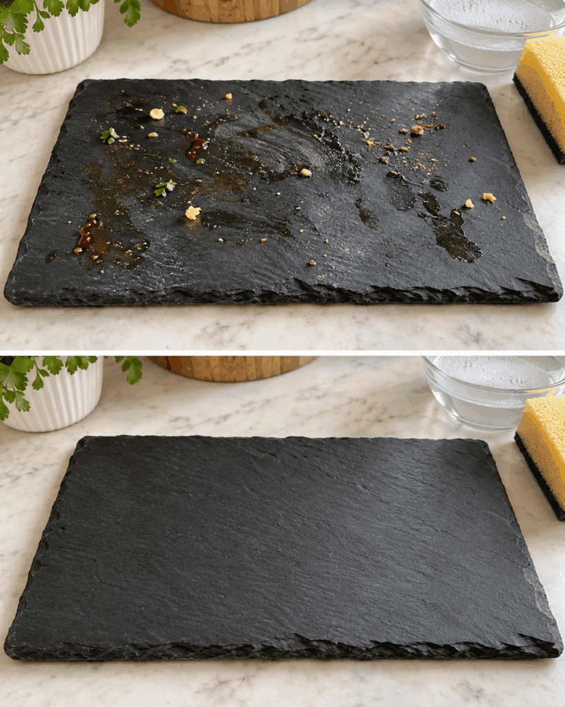 Fettige Schieferplatten? Mit diesem einfachen Trick werden sie wieder makellos – ohne die Oberfläche zu beschädigen