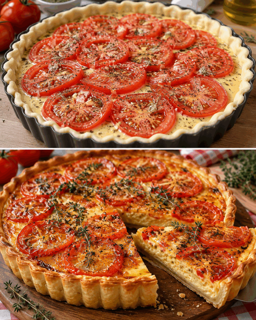 Diese französische Tomaten-Senf-Tarte schmeckt nach Sommer – knusprig, saftig und überraschend einfach