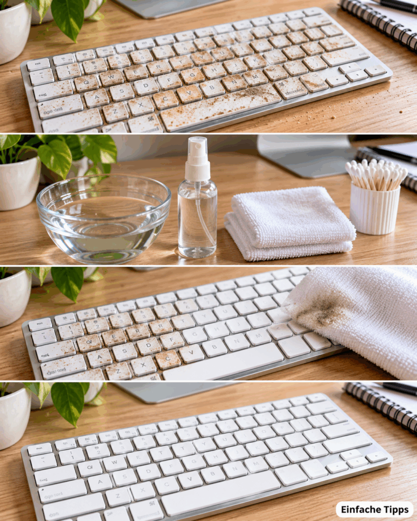 Tastatur richtig reinigen: So entfernen Sie Staub, Krümel und Schmutz gründlich und sicher