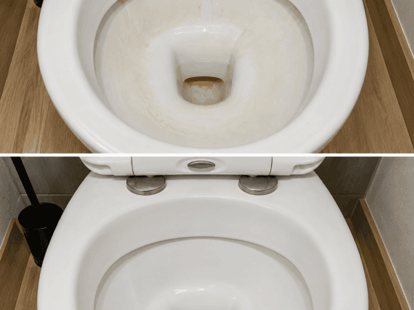 WC-Boden wieder strahlend sauber: So entfernst du gelbliche Kalk- und Urinsteinränder ohne aggressives Schrubben