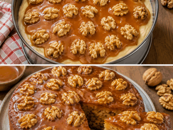 Saftiger Walnusskuchen mit Karamell – herrlich nussig und unwiderstehlich weich