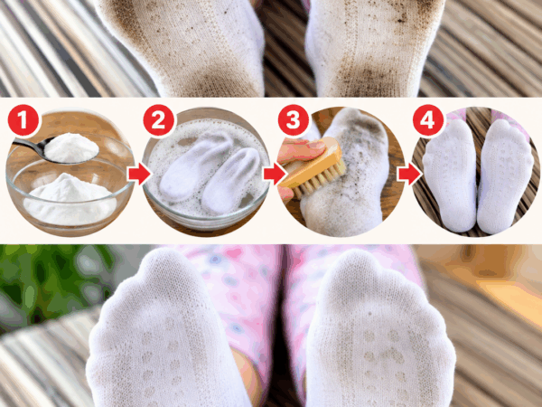 Weiße Socken wieder strahlend sauber: Mit diesem einfachen Einweich-Trick verschwinden hartnäckige Sohlenflecken