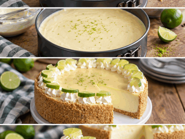 Cremiger Limetten-Cheesecake mit knusprigem Keksboden – herrlich frisch und einfach gemacht