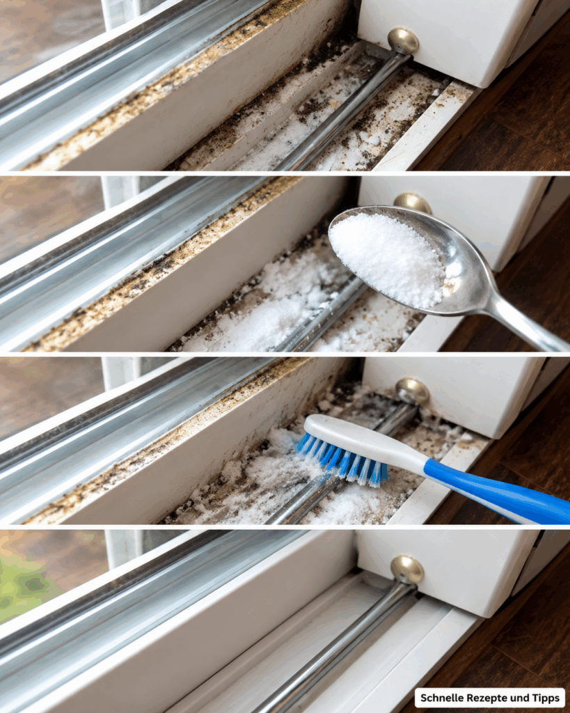 Fensterrahmen voller Schmutz? Mit diesem einfachen Trick werden selbst enge Schienen wieder sauber