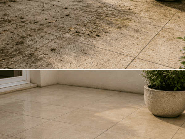 Terrasse richtig reinigen: Mit diesen 4 einfachen Schritten verschwinden Schmutz und grüne Beläge