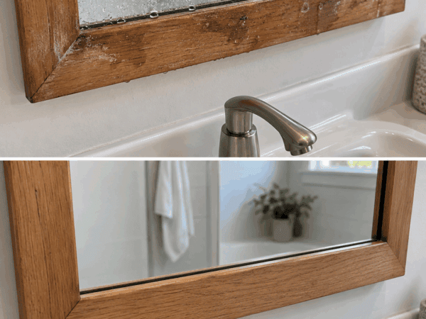 Holzrahmen am Badezimmerspiegel schützen: Dieser kleine Handgriff verhindert Feuchtigkeitsschäden