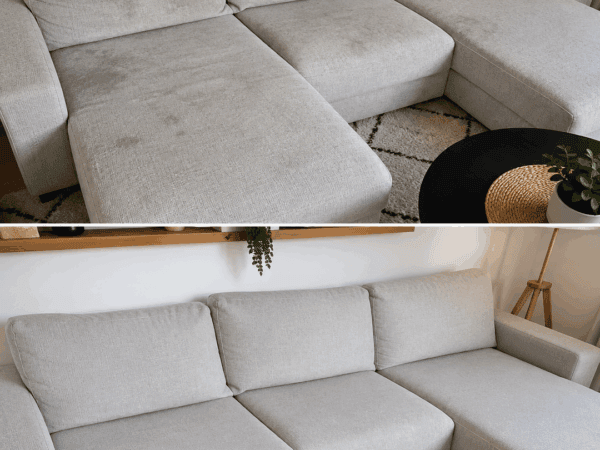 Sofa reinigen ohne Waschsauger: So verschwinden Flecken und Grauschleier schonend