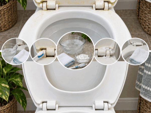 Vergilbter Toilettensitz und schmutzige Scharniere? So wird alles wieder sichtbar gepflegt