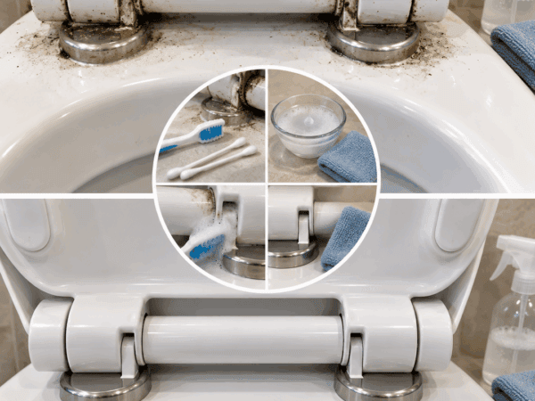 Schmutzige WC-Scharniere? So werden selbst versteckte Ränder wieder hygienisch sauber