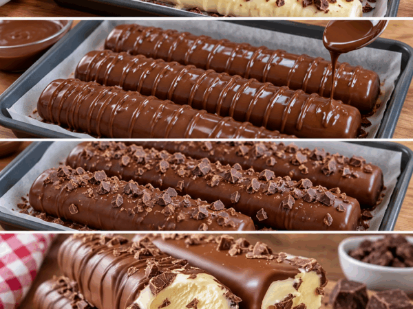 Cremige Schoko-Vanille-Riegel ohne Backen