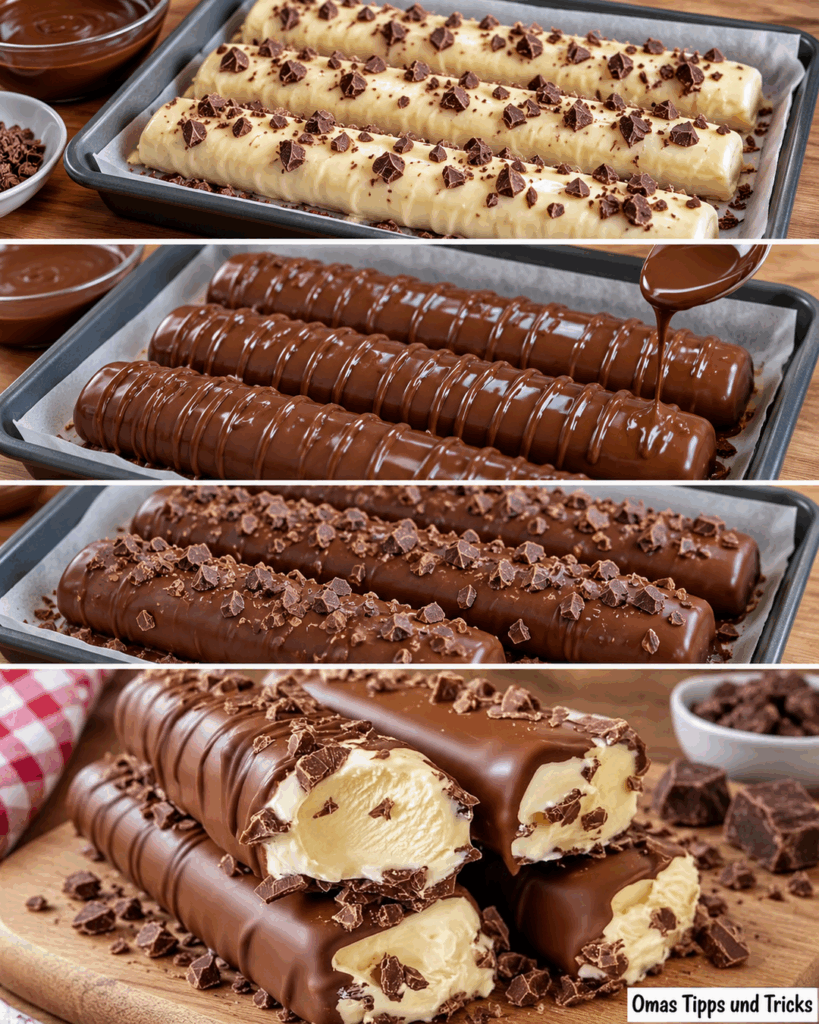 Cremige Schoko-Vanille-Riegel ohne Backen