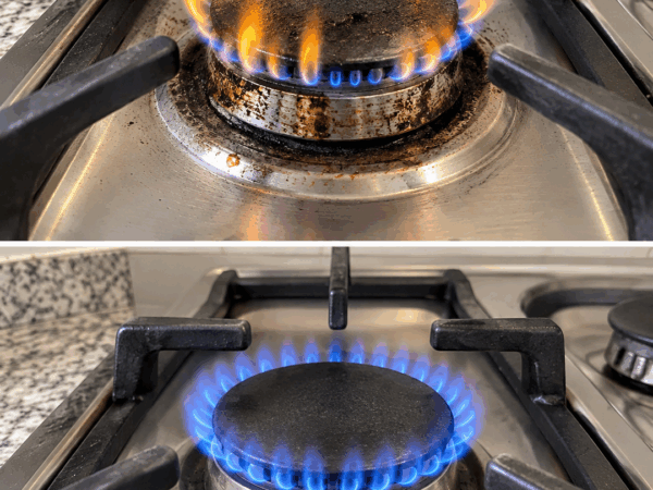 Gelbe Gasflamme statt blau? Was sie bedeutet – und wie du den Brenner sicher reinigst