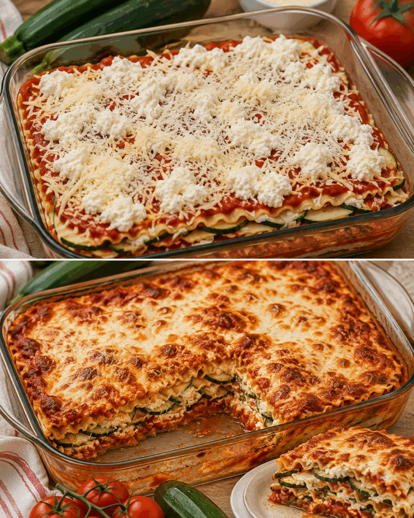 Diese Zucchini-Ricotta-Lasagne ist so cremig und saftig – und viel einfacher, als sie aussieht