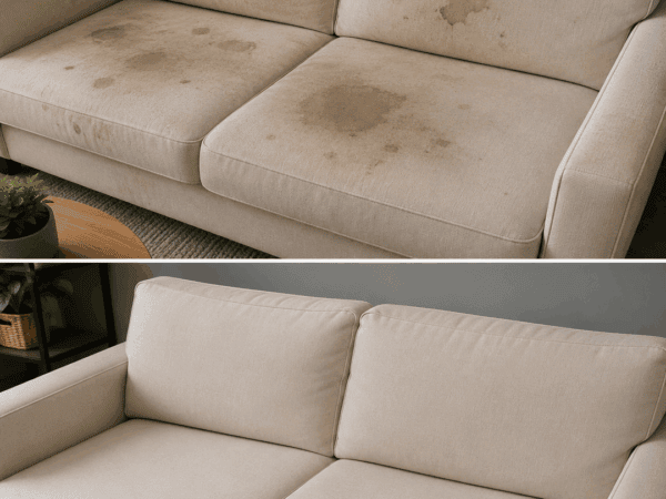 So wird ein fleckiges Stoffsofa wieder sauber – ohne den Bezug zu durchnässen