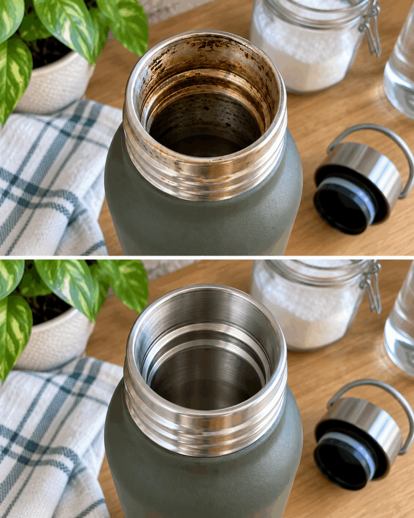 Thermosflasche innen braun und fleckig? So werden Kaffee- und Teebeläge wieder sauber
