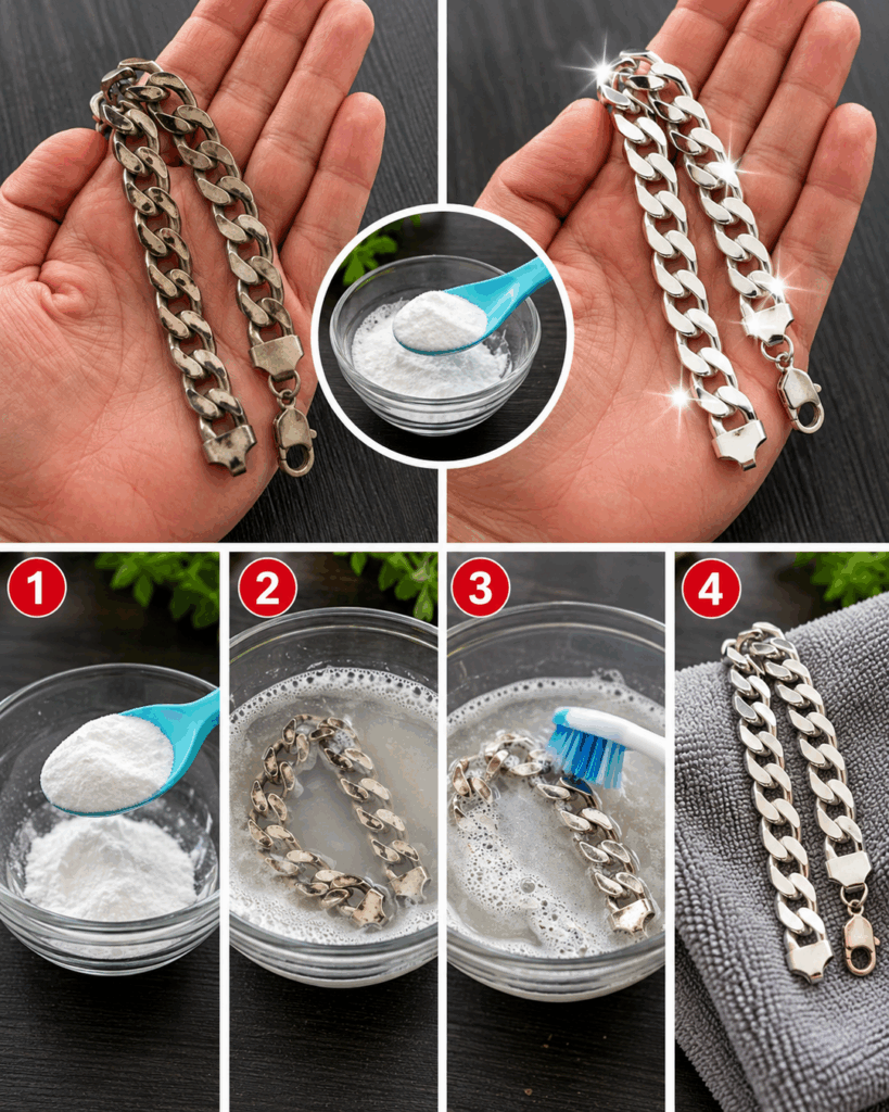 Angelaufenen Schmuck wieder zum Glänzen bringen: Diese einfache Methode reinigt Silber schonend und gründlich