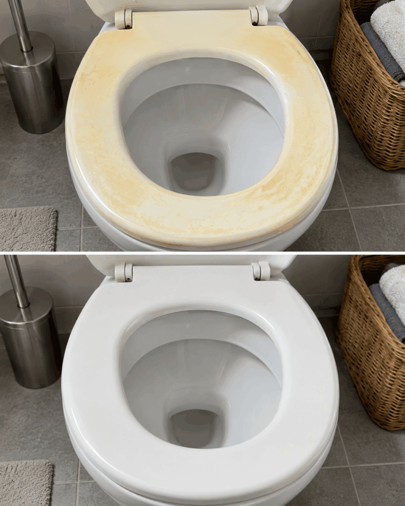 Vergilbter Toilettensitz? Mit dieser einfachen Haushaltsmethode kann er wieder deutlich sauberer aussehen