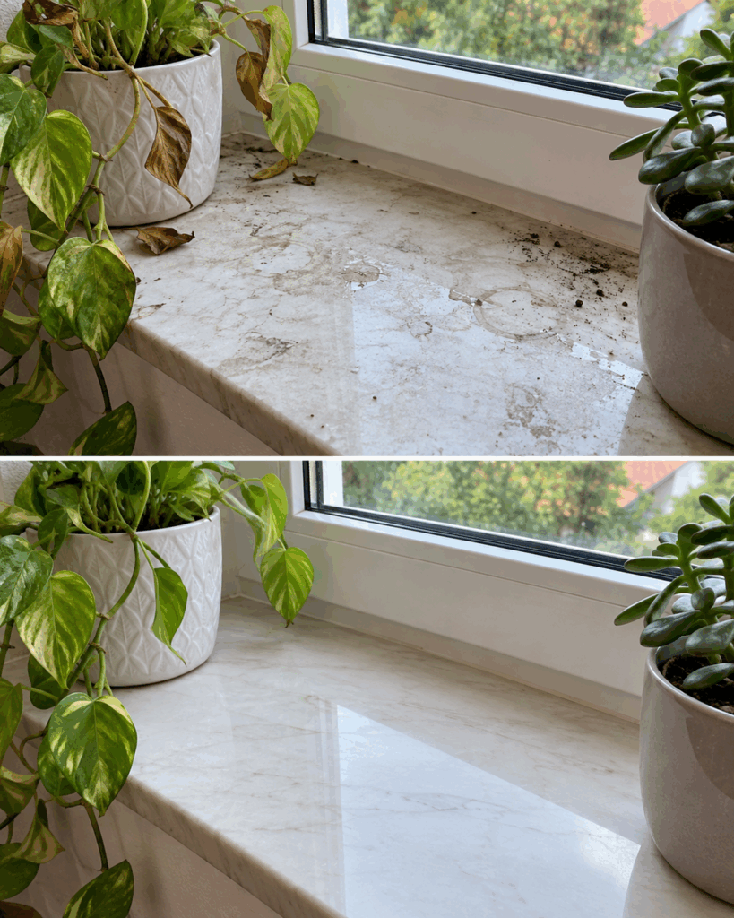 Fensterbänke voller Flecken? So bekommst du sie wieder gepflegt