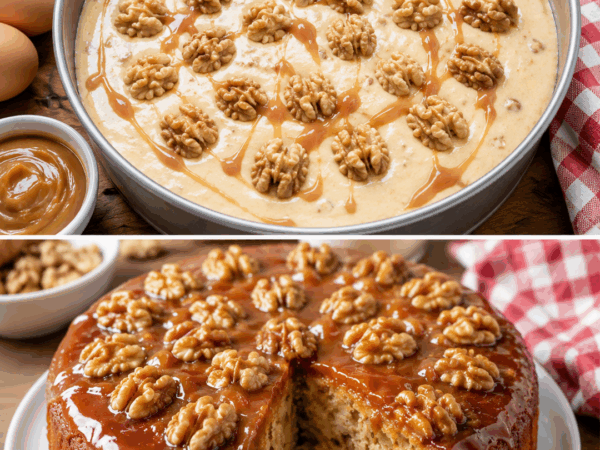 Saftiger Walnusskuchen mit Karamell – herrlich nussig und unwiderstehlich weich
