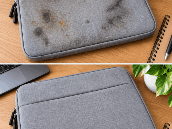 Laptop-Tasche voller Flecken? So wird der Stoff wieder sauber, ohne das Material zu ruinieren