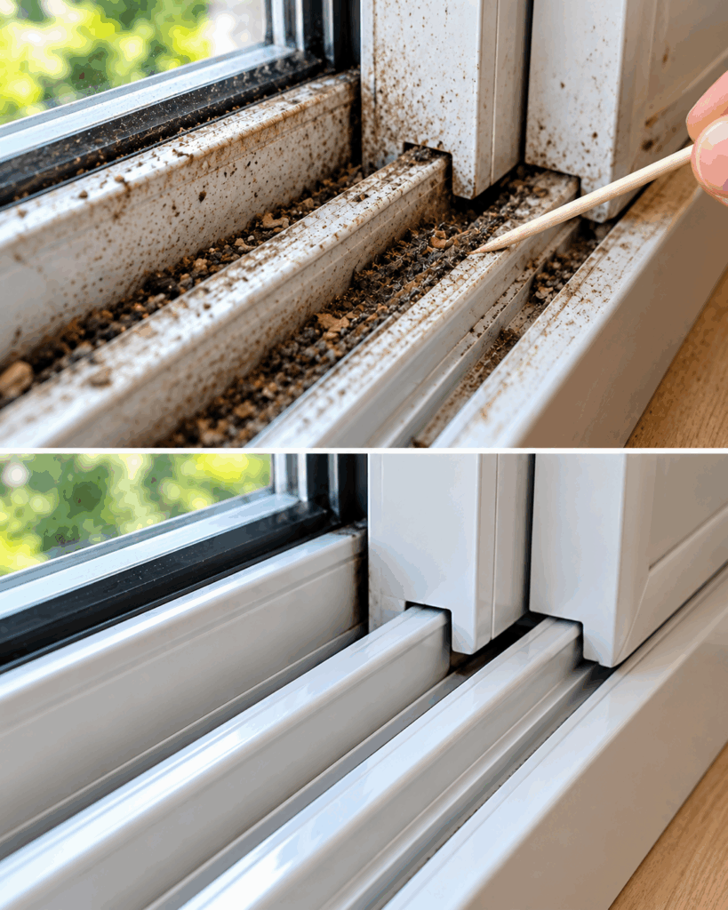 Fensterschienen voller Schmutz? Mit diesem einfachen Trick werden selbst enge Rillen wieder sauber
