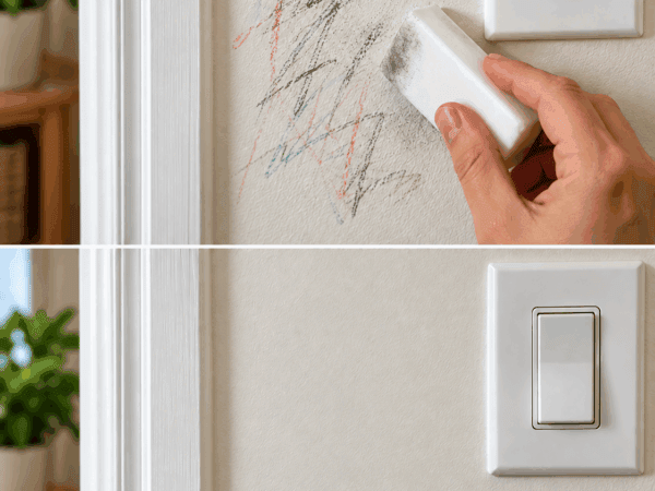 Buntstift- und Wachsmalspuren an der Wand? So bekommst du sie schonend wieder sauber