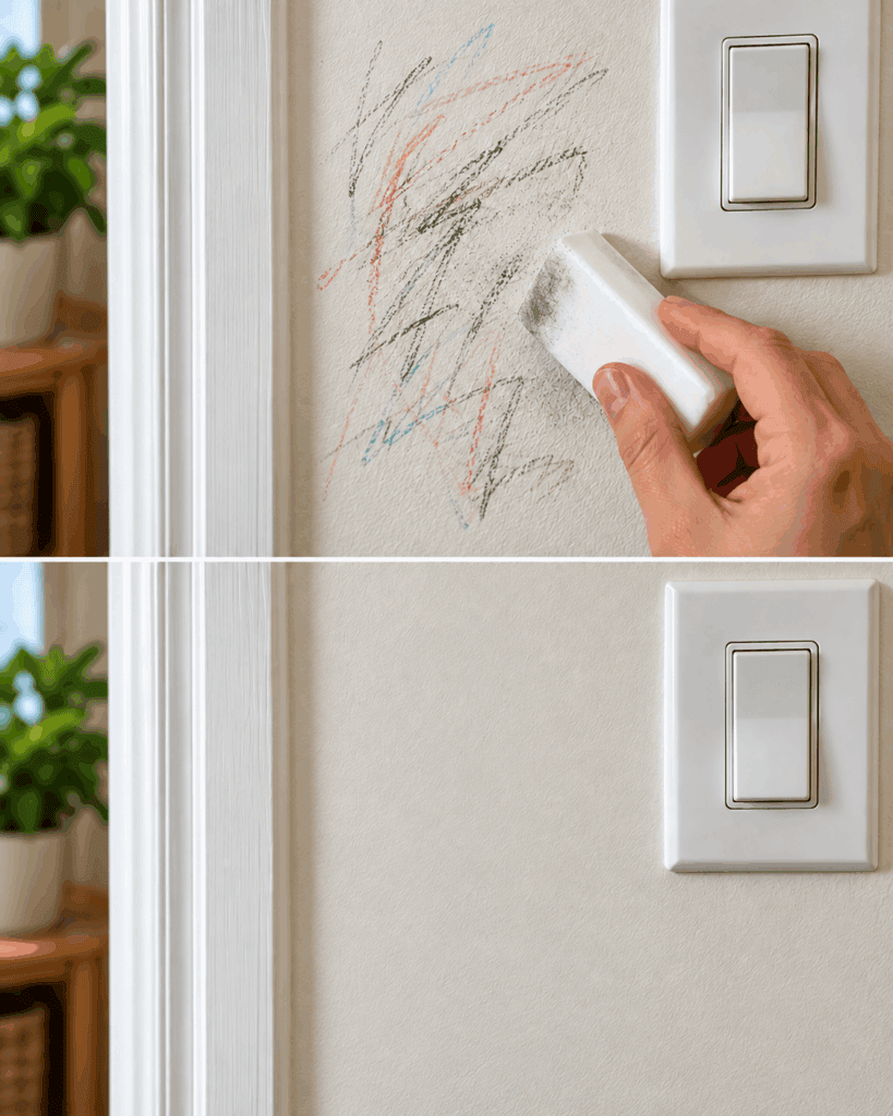 Buntstift- und Wachsmalspuren an der Wand? So bekommst du sie schonend wieder sauber
