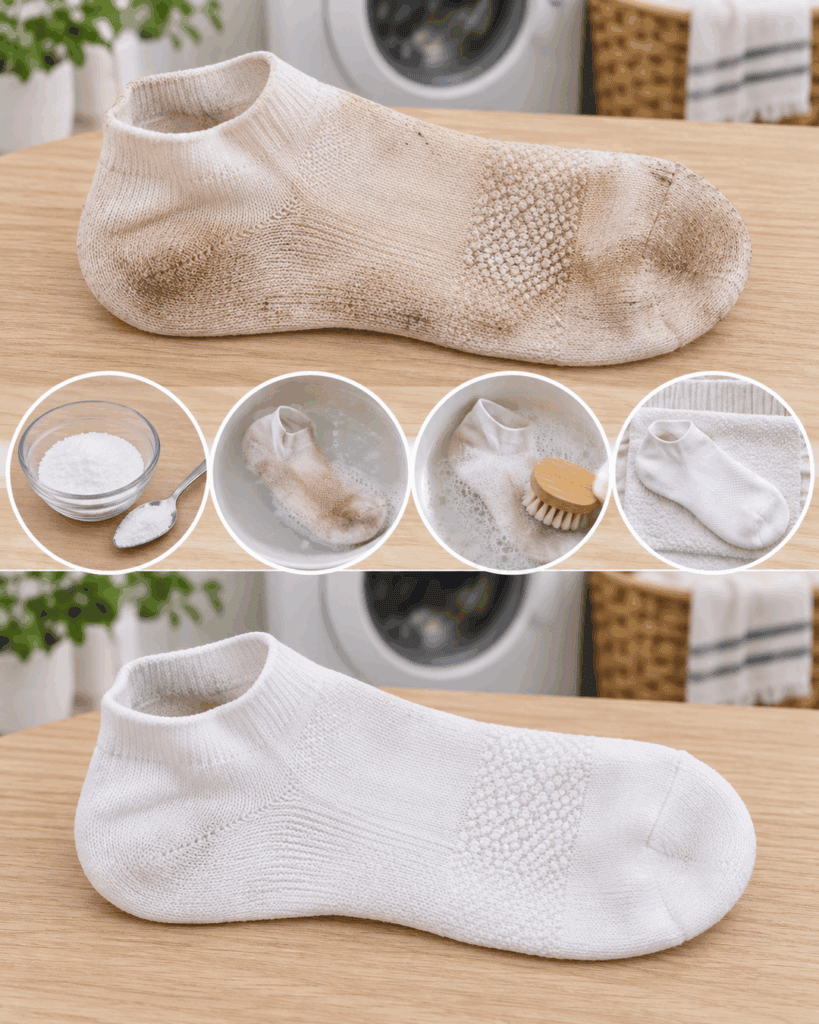 Vergraute weiße Socken? Mit diesem einfachen Einweich-Trick werden die Sohlen wieder sauber
