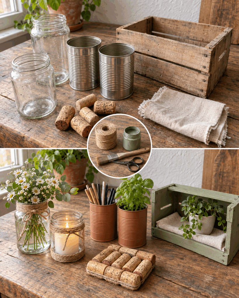 15 geniale Upcycling-Ideen: So werden Gläser, Dosen und alte Holzkisten wieder richtig nützlich