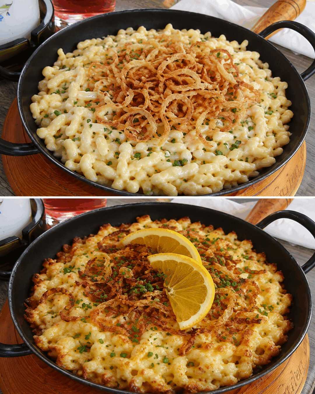 Käsespätzle mit Röstzwiebeln – Cremiger Ofengenuss wie aus dem Allgäu