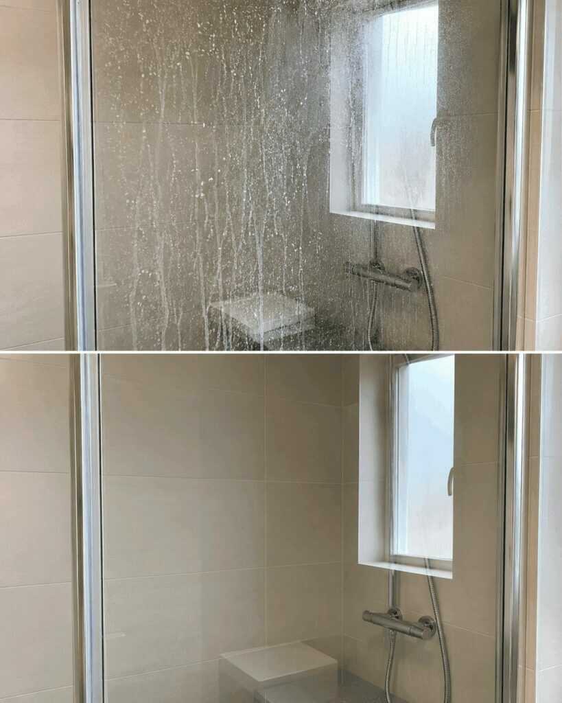 Duschkabine aus Glas streifenfrei reinigen: So entfernen Sie Kalk und Seifenreste dauerhaft