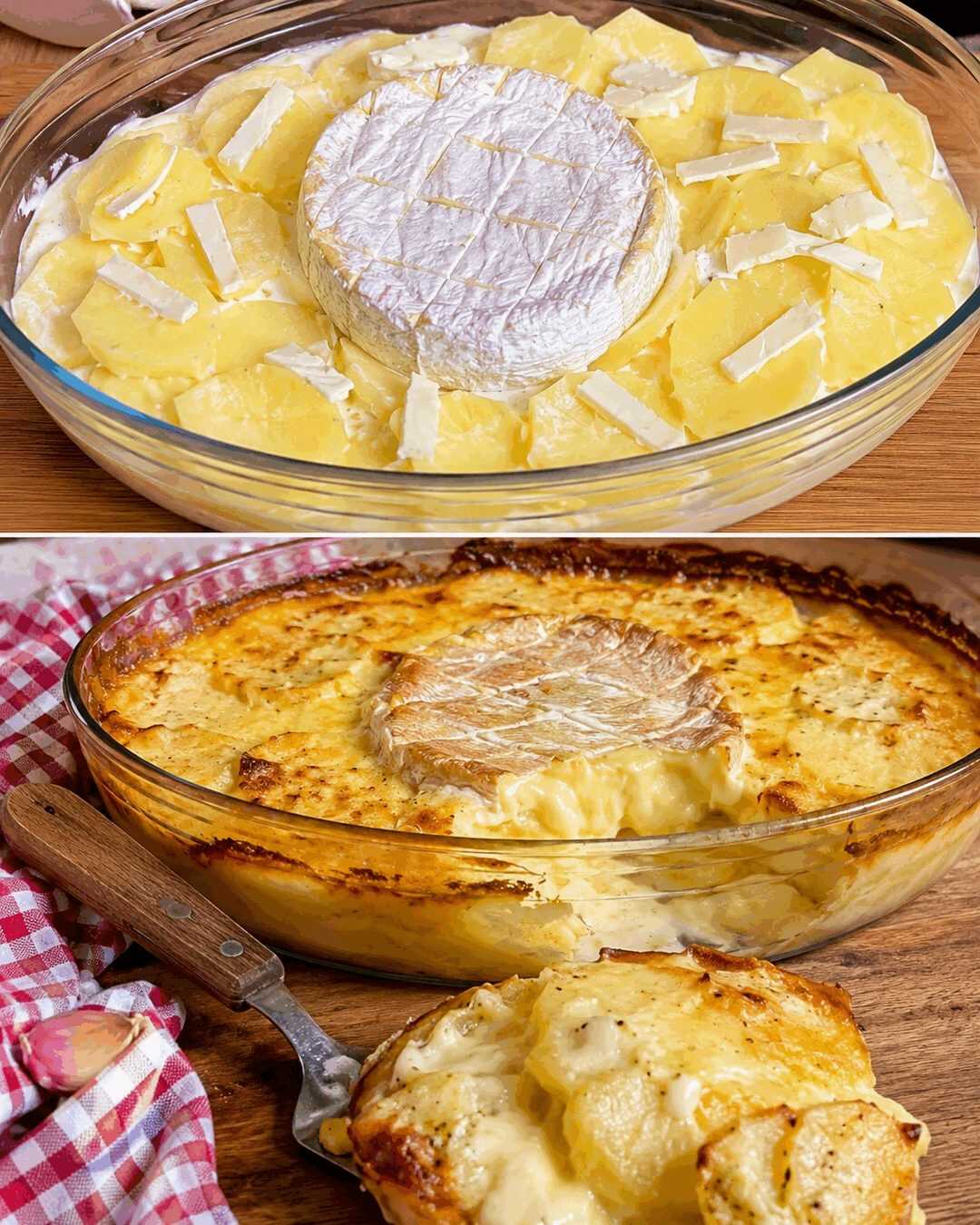 Gratin aus Kartoffeln mit Camembert