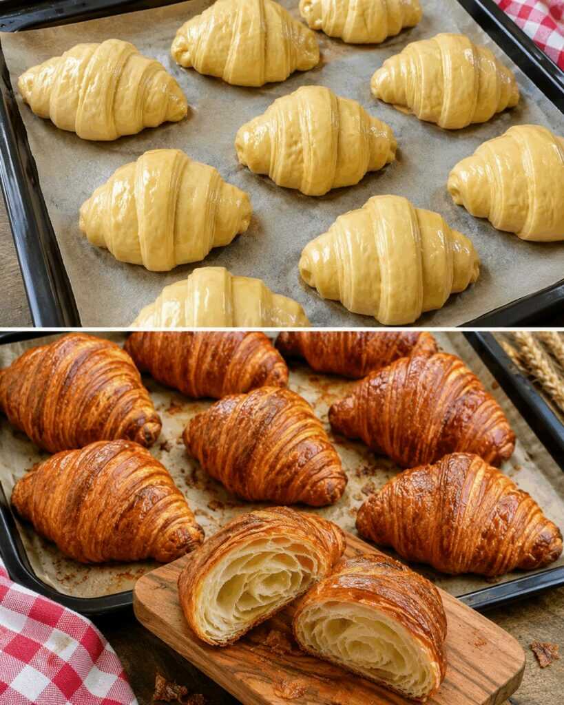 Buttercroissants wie vom Bäcker – Knusprig, luftig und herrlich blättrig