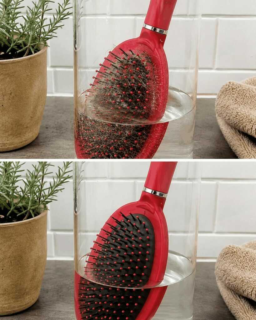 So reinigen Sie Ihre Haarbürste gründlich – mit einem einfachen Wasserbad