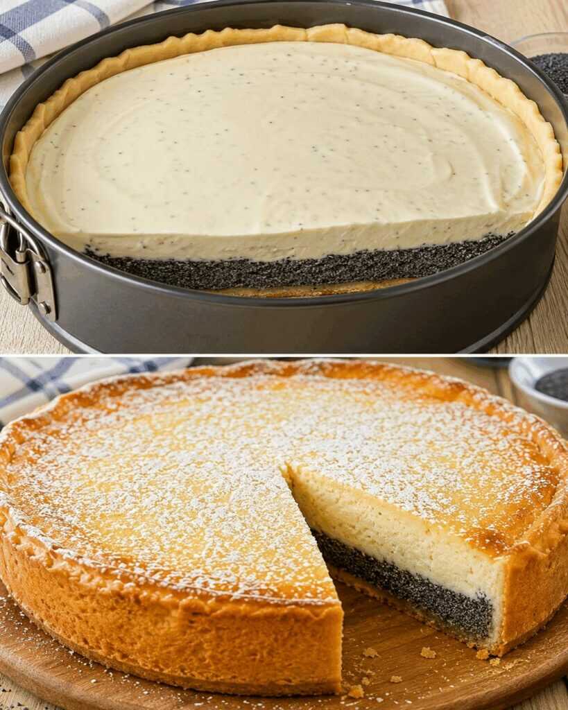 Mohnkuchen mit Schmand