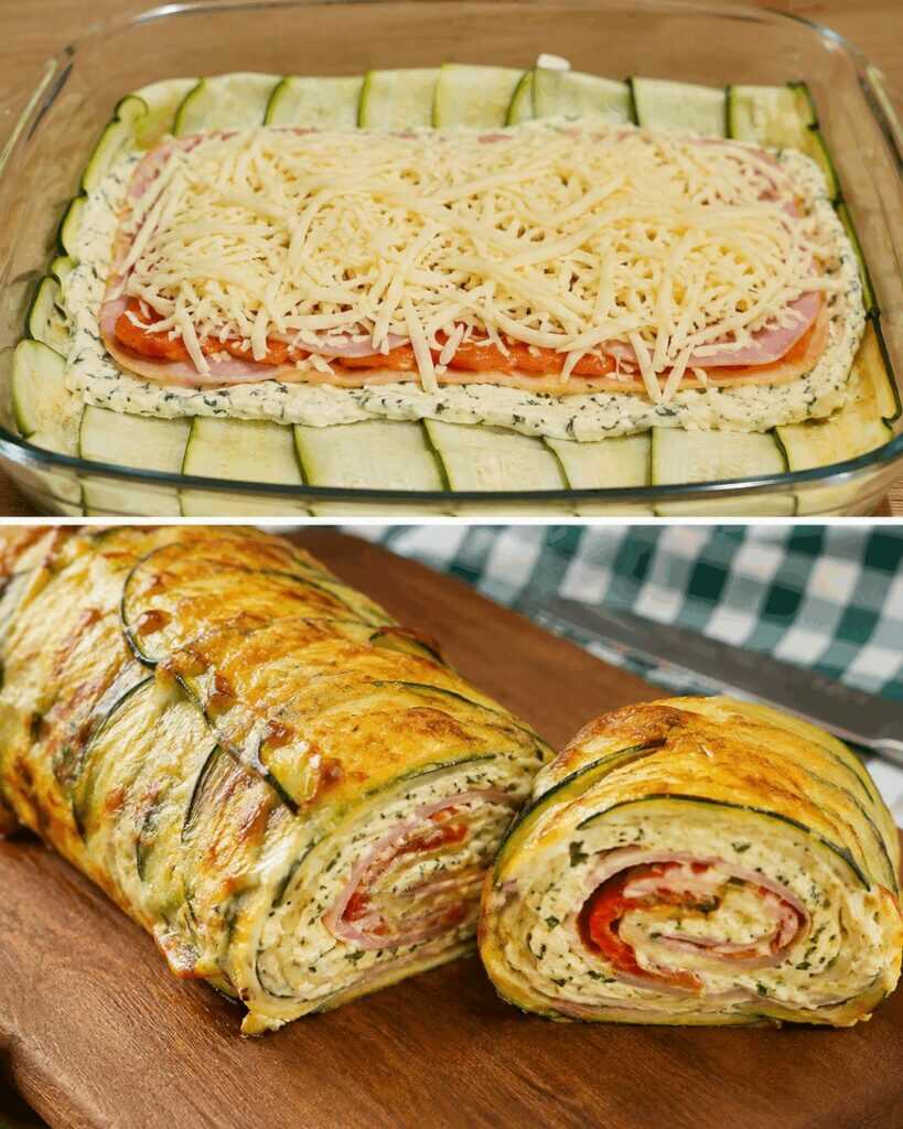 Perfekte Zucchinirolle mit Käse – eine Eigenkreation. Eure Gäste werden sie sicher lieben.