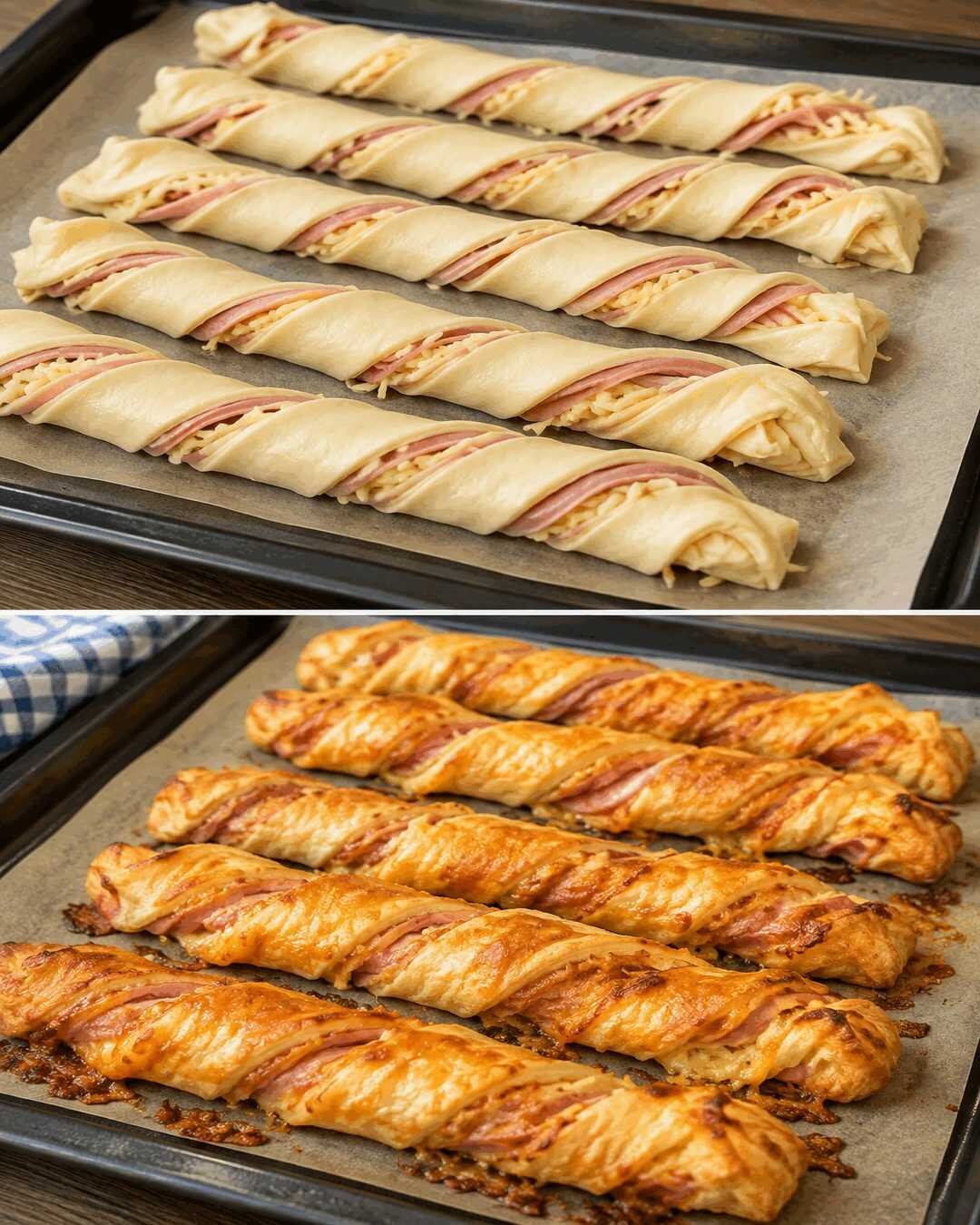 Schinken Käse Stangen