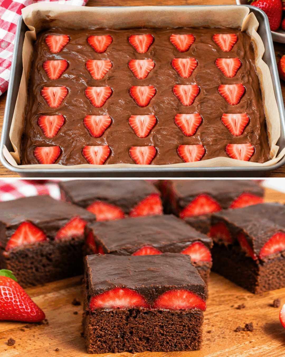 Erdbeer Schoko Brownies