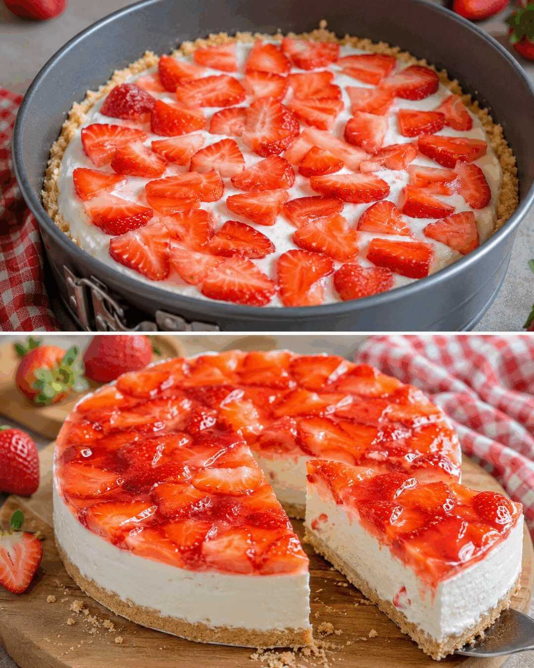Erdbeer-Quark-Dessert