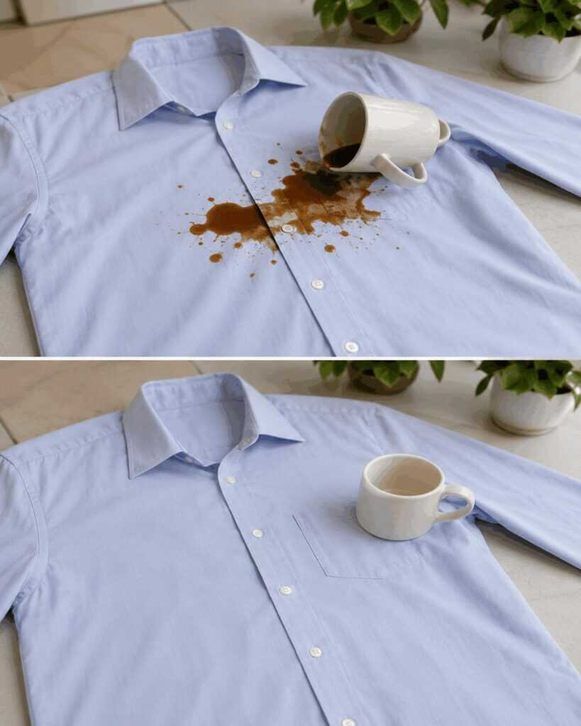 Kaffeeflecken aus Hemden entfernen: So gelingt es schnell und schonend